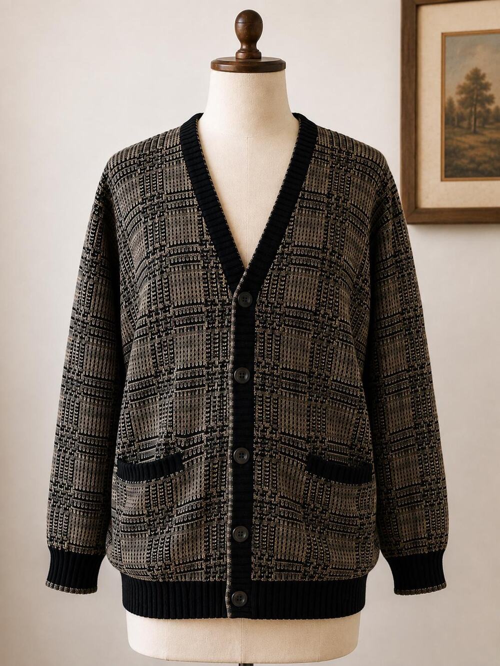 Vintage Munsingwear Gold Classics Cardigan XL Grandpa Sweater Oversized 90s